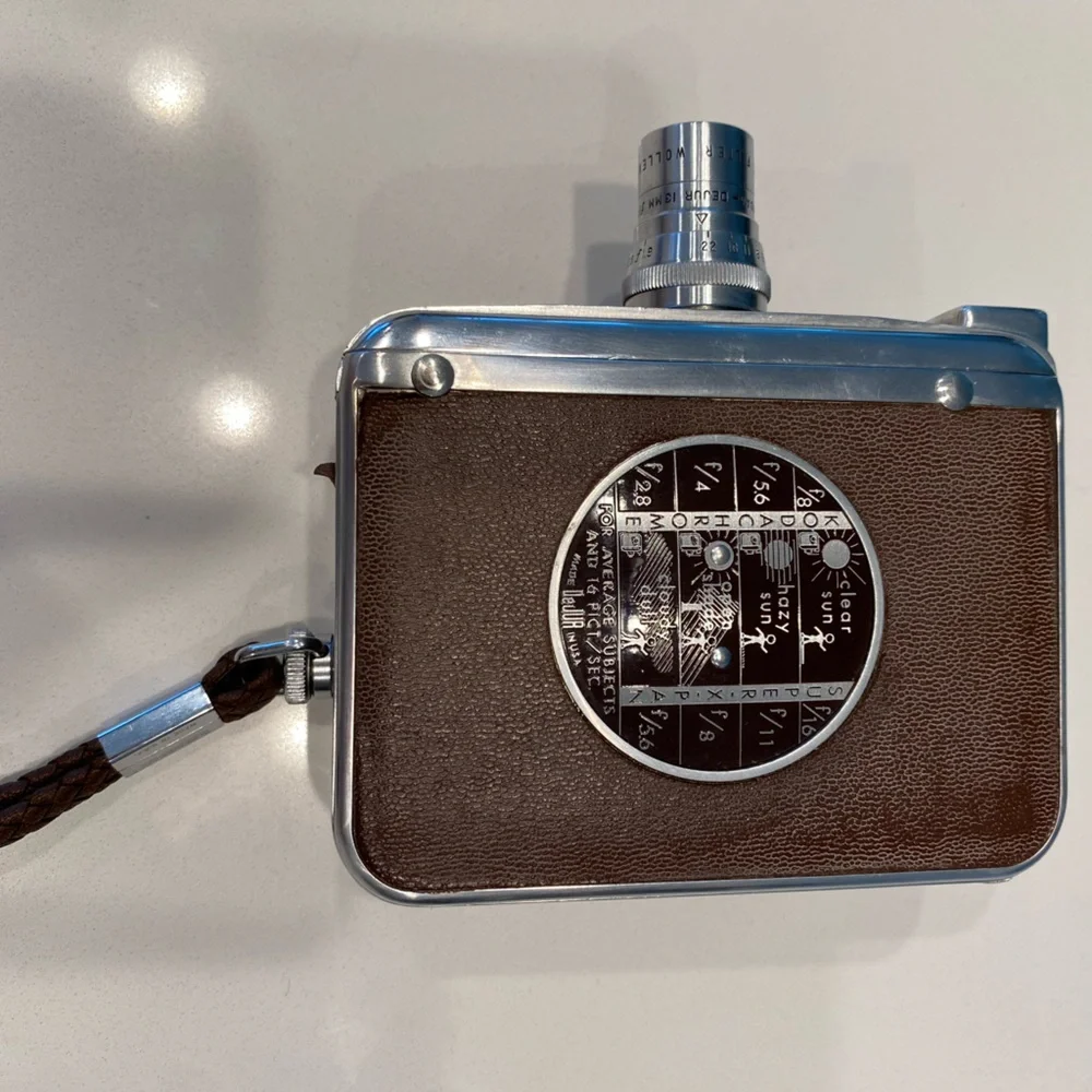 Vintage Brown Motion Camera with Strap